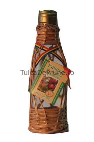 Palinca mere Chechis 0.1 l in ambalaj impletit